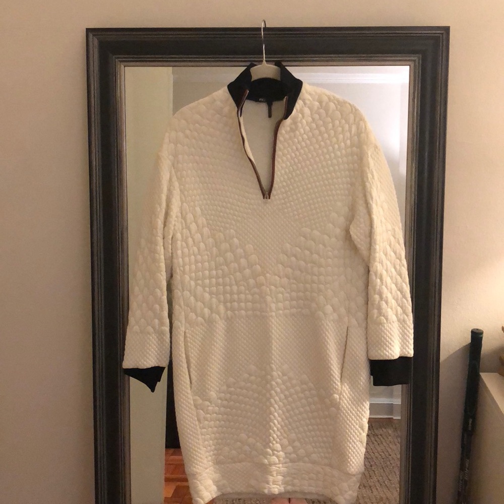 Maje, Winter white sweatshirt dress
